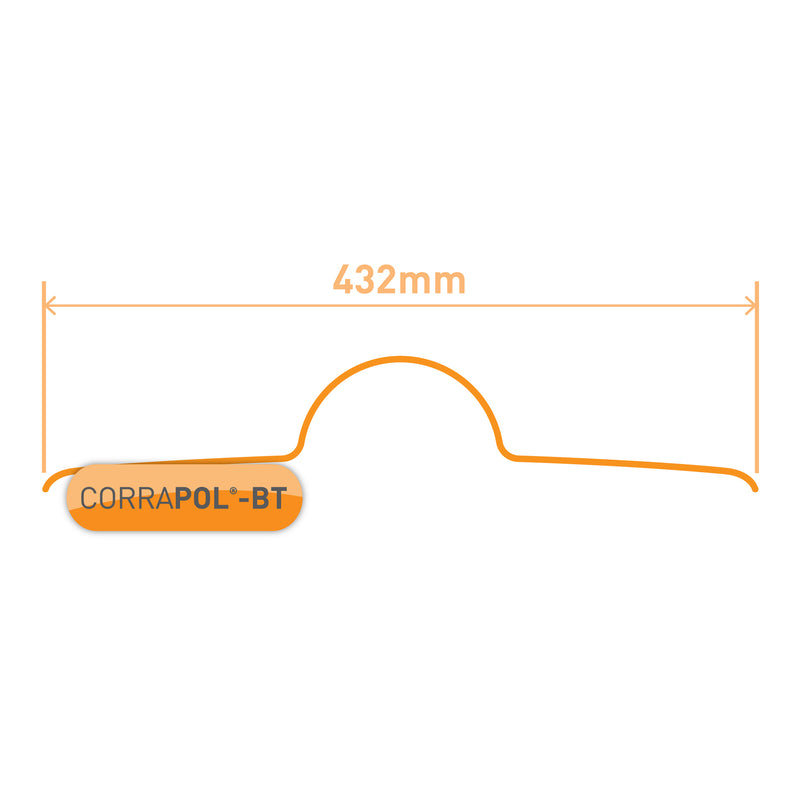 CLEAR AMBER | Corrapol-BT Corrugated Bitumen Ridge 1000mm