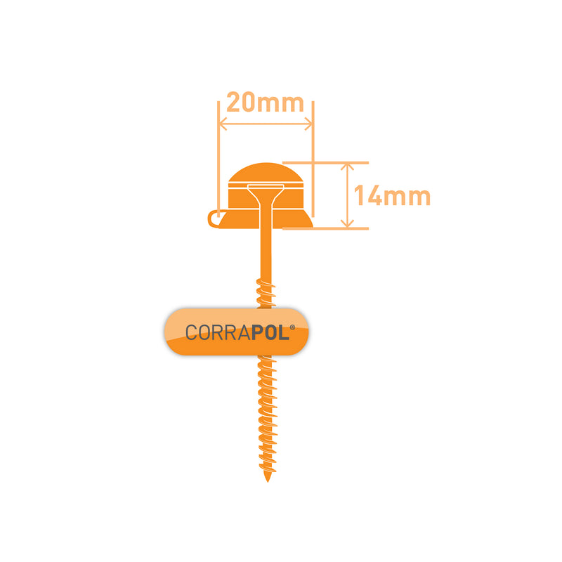 CLEAR AMBER | Corrapol Clear 60mm Fixings (Pk of 10 & 50)