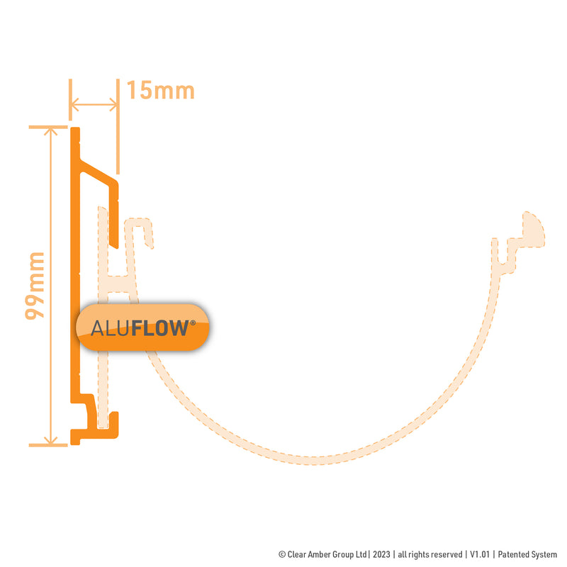 CLEAR AMBER | Aluflow Rock N Lock Gutter Bracket