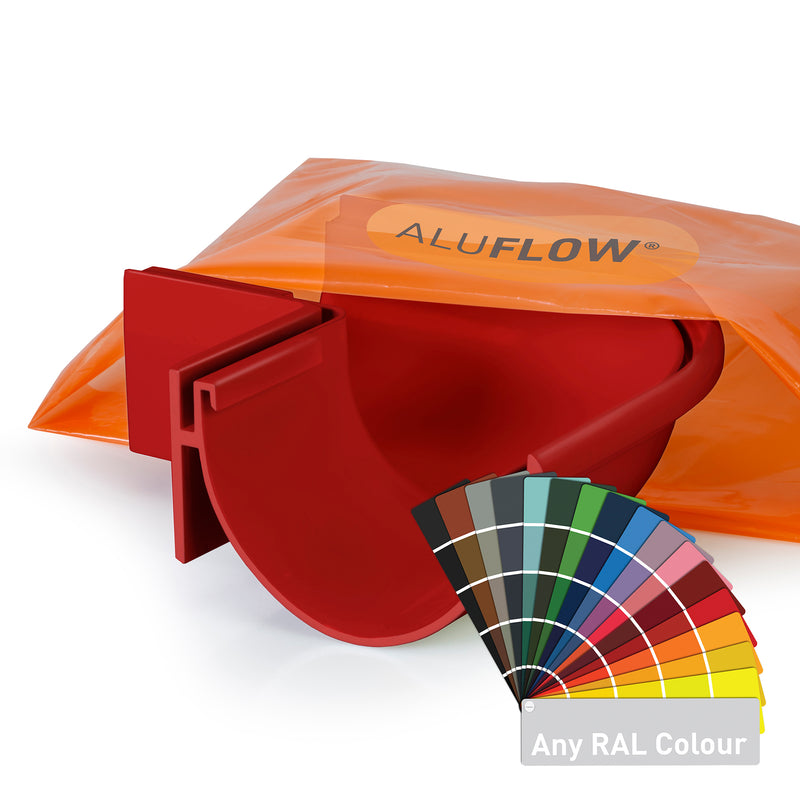 CLEAR AMBER | Aluflow Gutter Deepflow 90 Deg External & Internal Angle