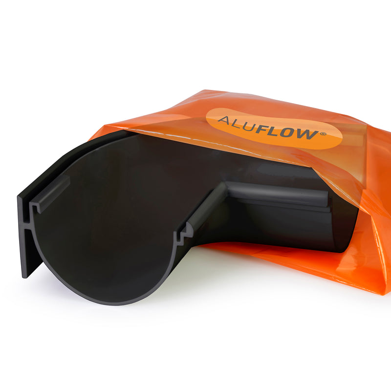 CLEAR AMBER | Aluflow Gutter Deepflow 90 Deg External & Internal Angle