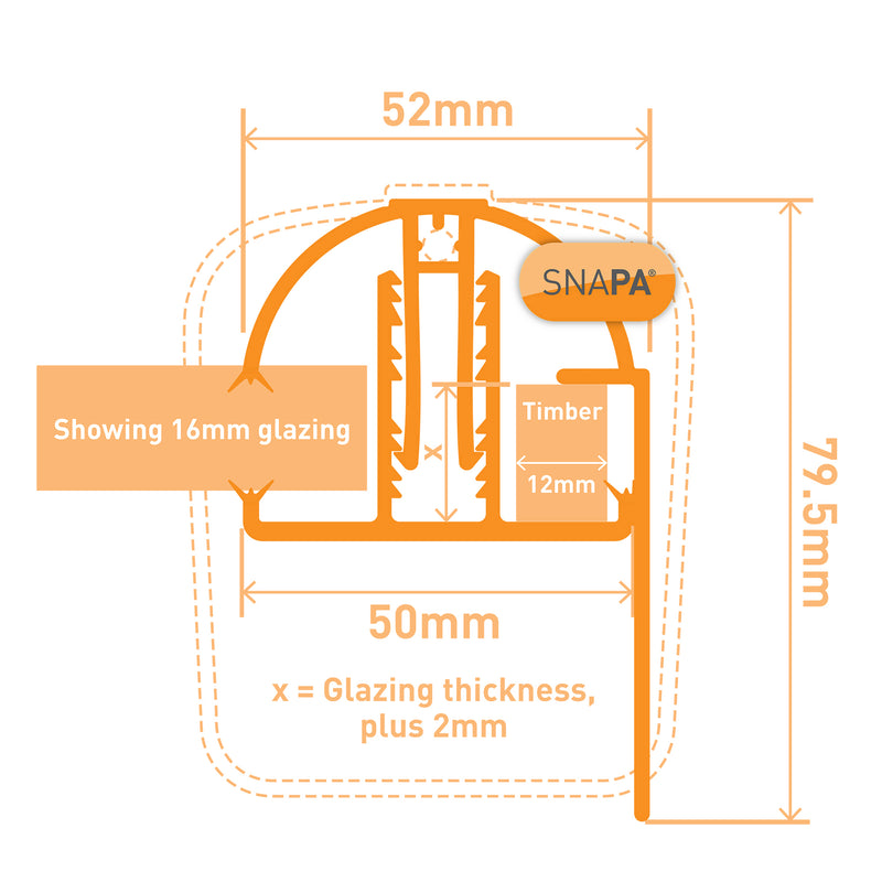 Clear Amber | Snapa Snap Fix Gable Bar