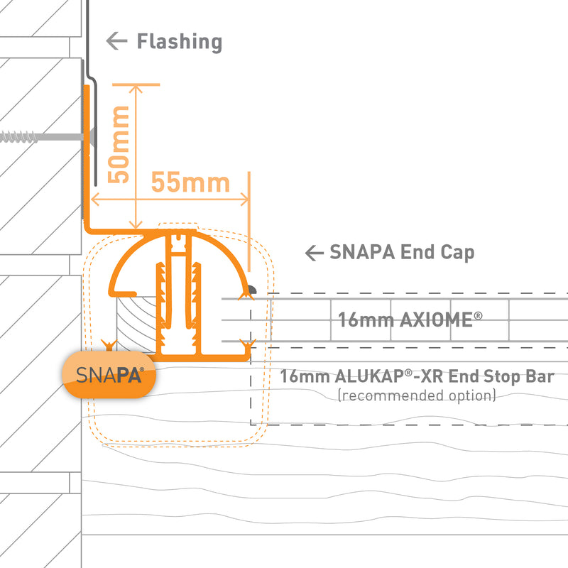 Clear Amber | Snapa Snap Fix Wall Glazing Bar