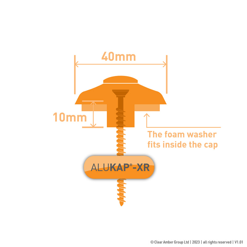 CLEAR AMBER | Alukap-XR Fixing Buttons for 10-35mm