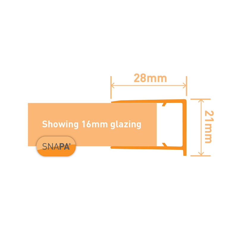 CLEAR AMBER | Snapa PVC Drip Trim | 2100mm