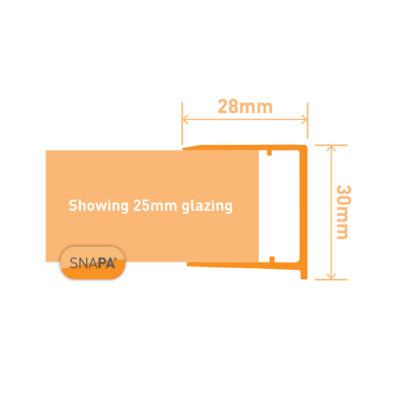 CLEAR AMBER | Snapa PVC Drip Trim | 2100mm