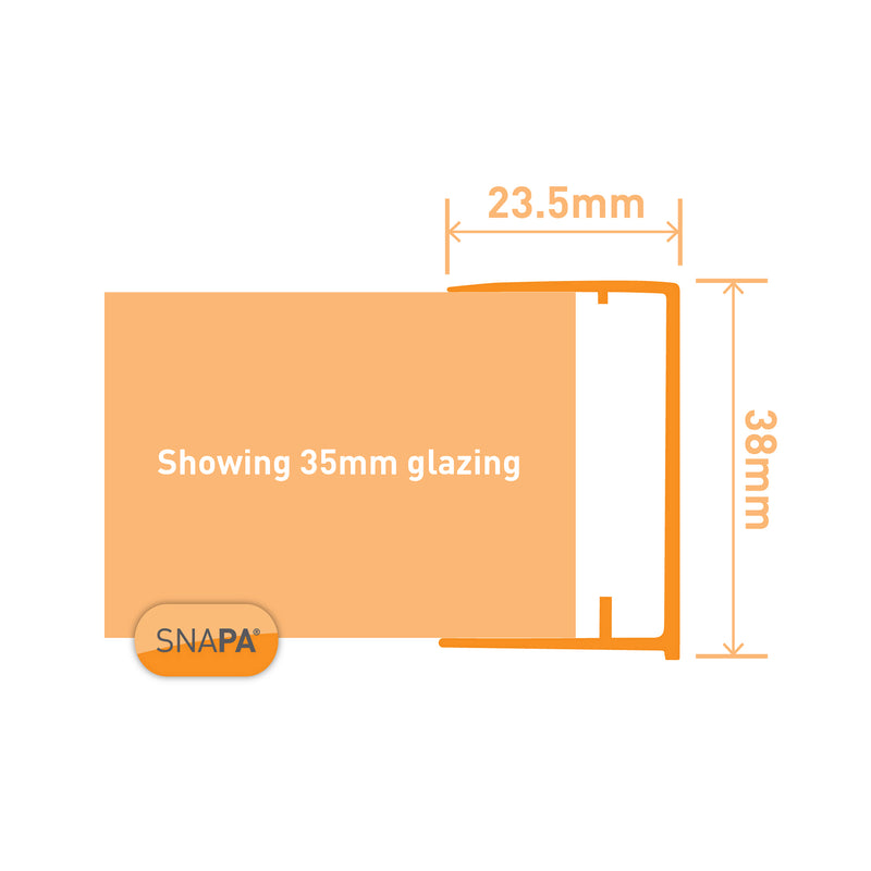 CLEAR AMBER | Snapa PVC Drip Trim | 2100mm