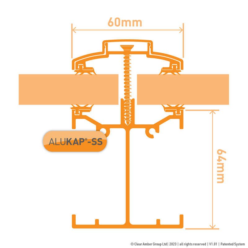 CLEAR AMBER | Alukap-SS Low Profile Bar | 2-6m