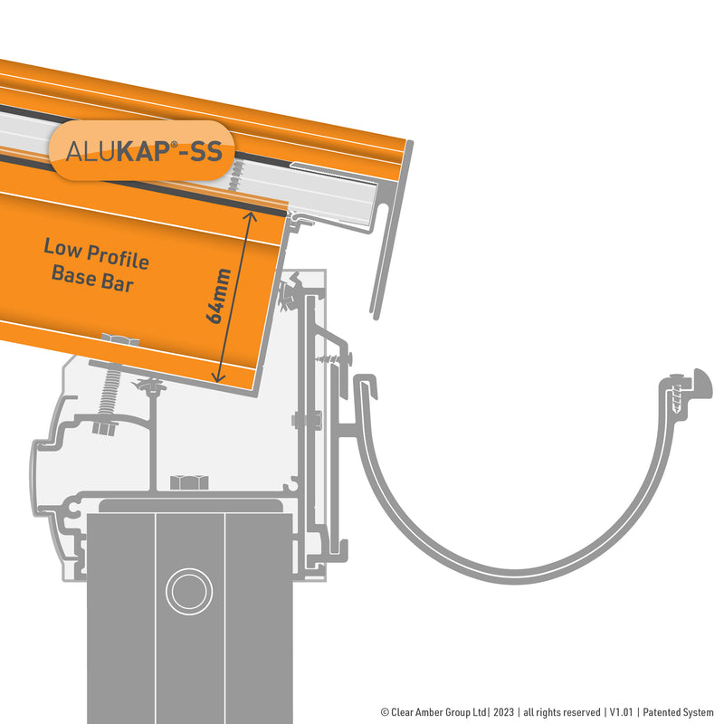 CLEAR AMBER | Alukap-SS Low Profile Bar | 2-6m