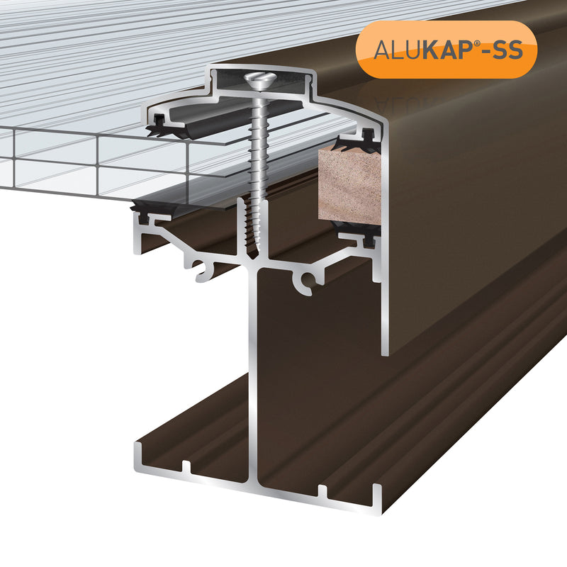 CLEAR AMBER |Alukap-SS Low Profile Gable Bar (2-6m)