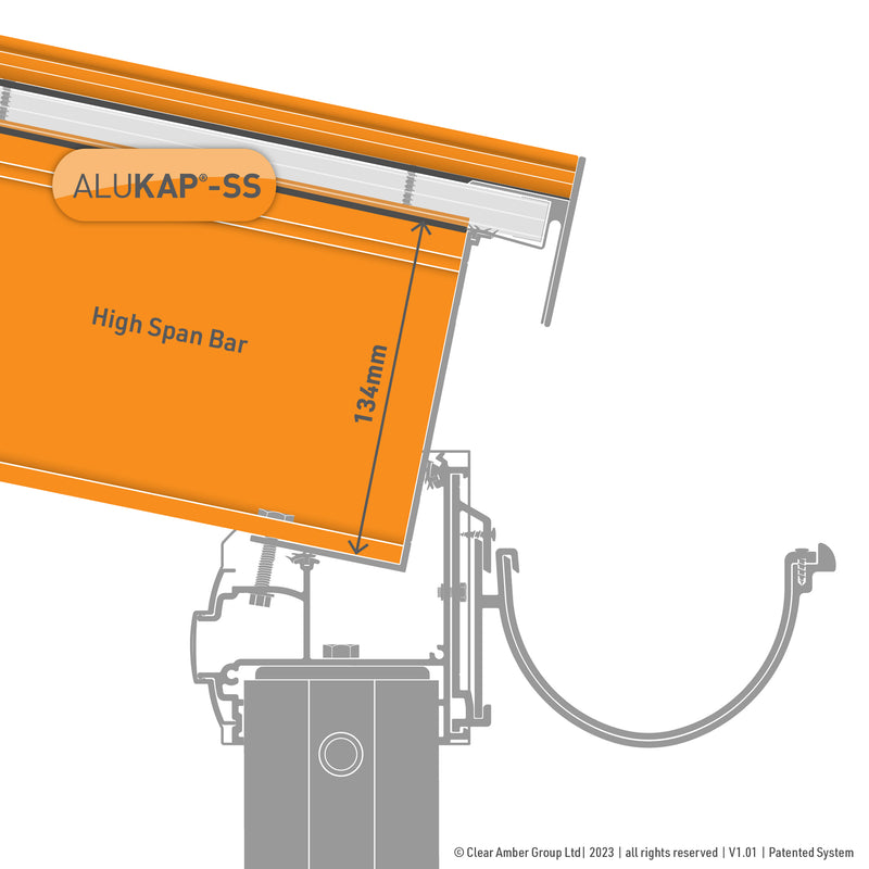 CLEAR AMBER | Alukap-SS High Span Bar | 2-6m