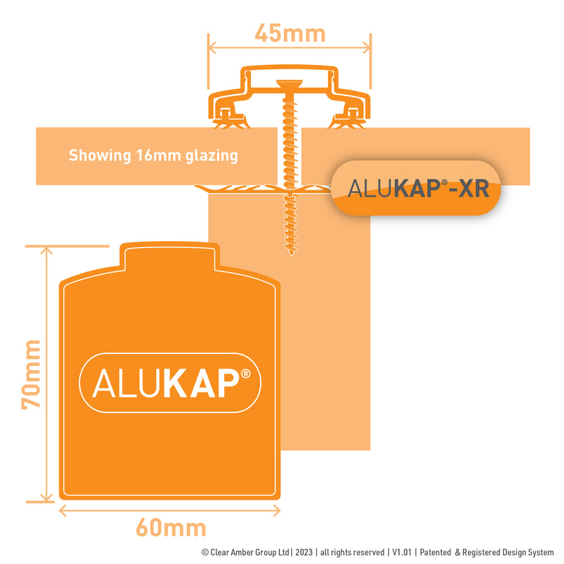 CLEAR AMBER | Alukap-XR 45mm Bar | 45mm Cap