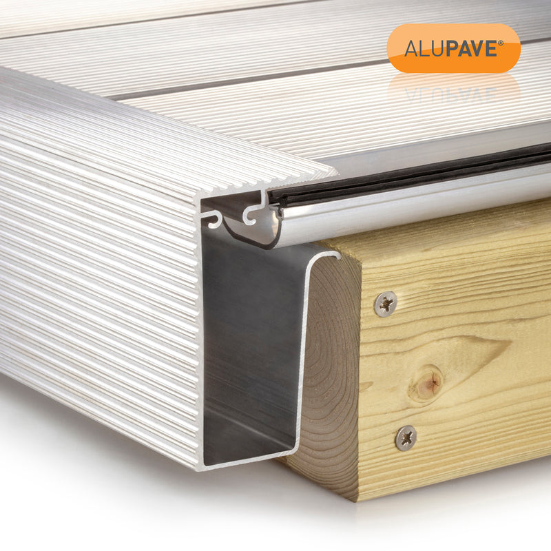 CLEAR AMBER | Alupave Flat Roof & Decking Side Gutter