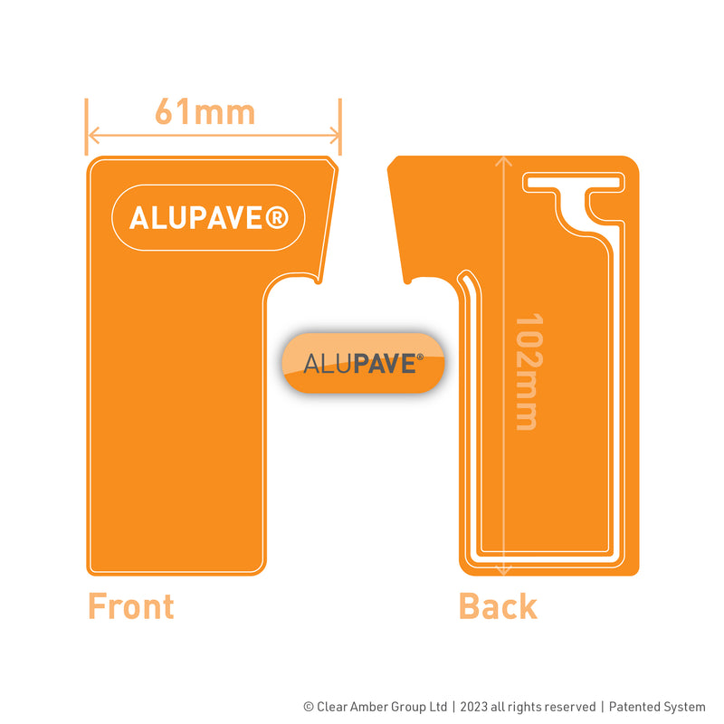 CLEAR AMBER | Alupave Gutter Endcap